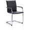 Echo Visitor Cantilever Leather Chair, Black