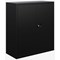 Qube by Bisley Low Metal Cupboard, 1 Shelf, 1000mm High, Black