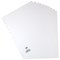 Elba Reinforced Board Subject Dividers, 10-Part, Blank Tabs, A4, White