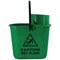 2Work Plastic Mop Bucket with Wringer 15 Litre Green 102946GN