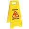 2-sided Caution Folding Safety Sign Yellow (1 Sign)