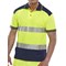 Beeswift Two Tone Polo Shirt, Saturn Yellow & Navy Blue, 4XL