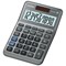 Casio MS-100FM Desktop Calculator, 10 Digit, Solar and Battery Power, Silver