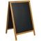 Securit Duplo Double-sided Pavement Chalkboard with Lacquered Teak Frame 570x68x895mm