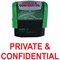 Colop Green Line Word Stamp PRIVATE and CONFIDENTIAL Red