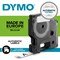 Dymo 16959 D1 Permanent Polyester Tape, Black on White, 12x5.5mm