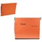 Esselte Orgarex Dual Manilla Lateral Suspension Files, 330mm Width, 15mm Square Base, Orange, Pack of 25