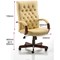 Chesterfield Leather Executive Chair, Cream