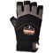Ergodyne Impact Fingerless Gloves, Black, XL