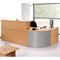 Bonjour Curved Corner Desk, 800mm Wide, Oak