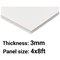Foamboard, 4ft x 8ft, White, 3mm Thick, Box of 25