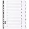 Guildhall Reinforced Board Index Dividers, A-Z, Clear Tabs, A4, White