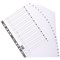 Guildhall Reinforced Board Index Dividers, A-Z, Clear Tabs, A4, White