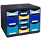 Exacompta Bee Blue Store Box Recycled 11 Drawers Set, Multi-Coloured
