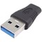 Connekt Gear USB C to USB A Adaptor, Black