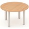 Impulse Circular Table, 1200mm, Beech, Silver Post Leg