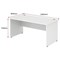 Impulse 1400mm Rectangular Desk, Panel End Leg, White