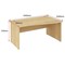 Impulse Panel End Wave Desk, Right Hand, 1600mm Wide, Maple