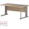 Impulse Plus Wave Desk, Right Hand, 1600mm Wide, Silver Cable Managed Legs, Maple