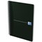 Oxford Office Soft Cover Wirebound Notebook, A5, Ruled, 180 Pages, Black, Pack of 5