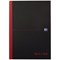 Black n' Red Casebound Notebook, A4, Ruled & Indexed A-Z, 192 Pages, Pack of 5