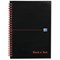 Black n' Red Wirebound Notebook, A5, Ruled & Perforated, 140 Pages, Pack of 5