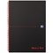 Black n' Red Wirebound Notebook, A4, Ruled & Perforated, 140 Pages, Pack of 5