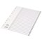 Concord Plastic Index Dividers, 1-20, Grey Tabs, A4, White
