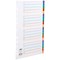 Concord Plastic Index Dividers, A-Z, Multicolour Tabs, A4, White