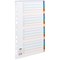 Concord Plastic Index Dividers, Extra Wide, A-Z, Multicolour Tabs, A4, White