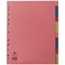 Concord Subject Dividers, Extra Wide, 12-Part, Blank Multicolour Tabs, A4, Multicolour