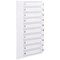 Concord Reinforced Board Unpunched Index Dividers, 1-10, Clear Tabs, A4, White, Pack of 10