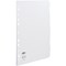 Concord Reinforced Board Subject Dividers, Extra Wide, 10-Part, Blank Tabs, A4, White