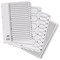 Concord Reinforced Board Index Dividers, 1-15, Clear Tabs, A4, White