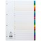 Concord Reinforced Board Index Dividers, A-Z, Multicolour Tab, A4, White