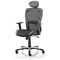 Victor Leather & Mesh Executive Chair with Headrest, Black, Assembled