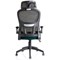 Iris Task Operator Chair, Black Mesh Back, Maringa Teal Fabric Seat, With Headrest