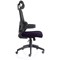Iris Task Operator Chair, Black Mesh Back, Tansy Purple Fabric Seat, With Headrest