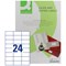 Q-Connect Multi-Purpose Labels, 24 Per Sheet, 70x37mm, White, 2400 Labels