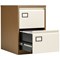 Jemini Foolscap Filing Cabinet, 2 Drawer, Coffee and Cream