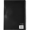 Q-Connect Wirebound Notebook, A4, Ruled, 160 Pages, Black, Pack of 3