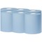 2Work 1-Ply Centrefeed Roll, 300m, Blue, Pack of 6