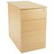 Jemini Intro 3 Drawer Desk High Pedestal, 600mm Deep, Oak
