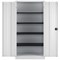 Talos Tall Steel Stationery Cupboard, 4 Shelves, 1790mm High, White
