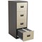 Talos Foolscap Filing Cabinet, 4 Drawer, Coffee and Cream