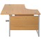 Jemini 1600mm Corner Desk, Left Hand, Silver Cantilever Legs, Oak