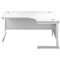First 1600mm Corner Desk, Right Hand, White Cantilever Legs, White
