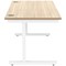 Astin 1400mm Rectangular Desk, White Cantilever Legs, Oak