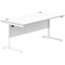 Astin 1400mm Rectangular Desk, White Cantilever Legs, White