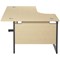 Jemini 1800mm Corner Desk, Left Hand, Black Single Upright Cantilever Legs, Maple